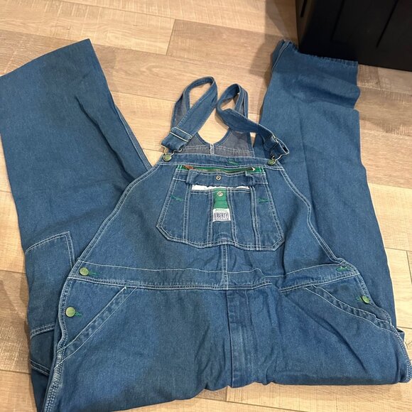 LIBERTY MENS  DENIM OVERALLS 42 X 34 - Picture 1 of 6